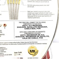 RCA High Performance 24K Gold Plated Component Video & Stereo Audio Cable- NEW