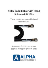 ALPHA – 100ft RG8u Coax Cable with AMPHENOL PL259s attached