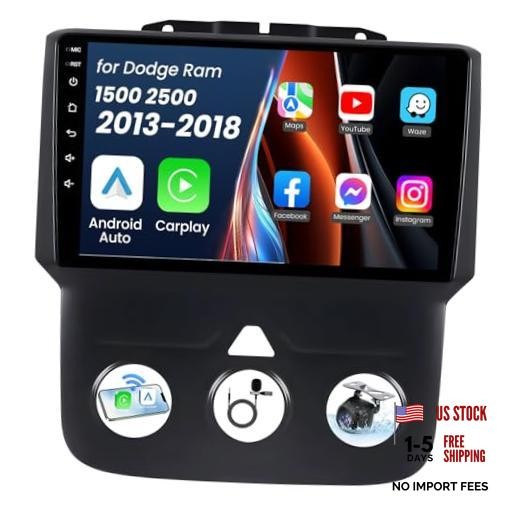 4GB RAM+64GB ROM Car Radio for Dodge Ram 9 Inches 4 Core 4GB RAM + 64GB ROM