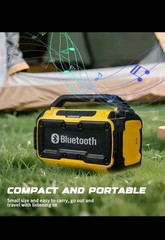 Portable Bluetooth Speaker with Handle, Rectangular, Blue/Black/Yellow/Red