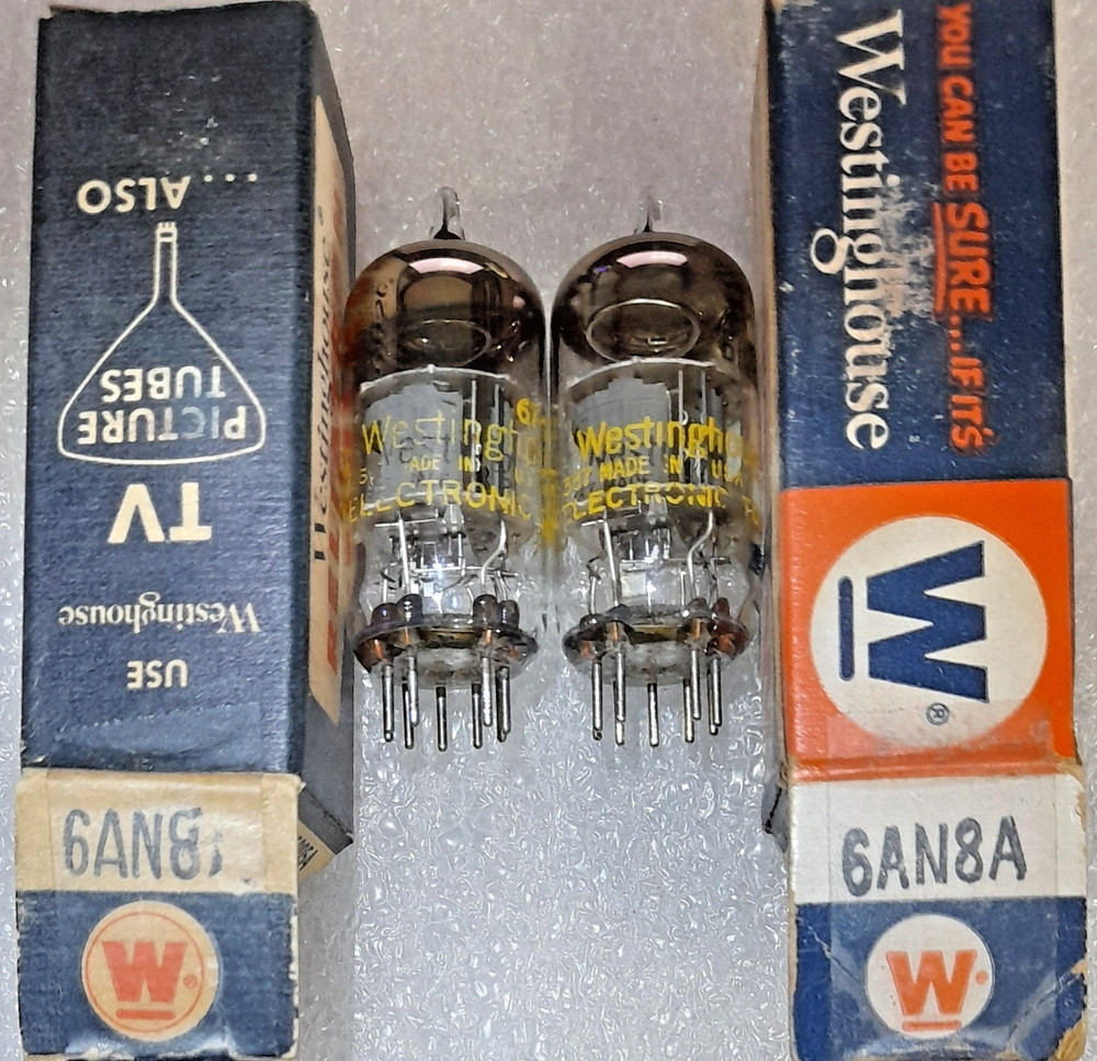 Matched Pair 6AN8A Westinghouse NOS Tubes, Triplett 3444 Tested – will combine