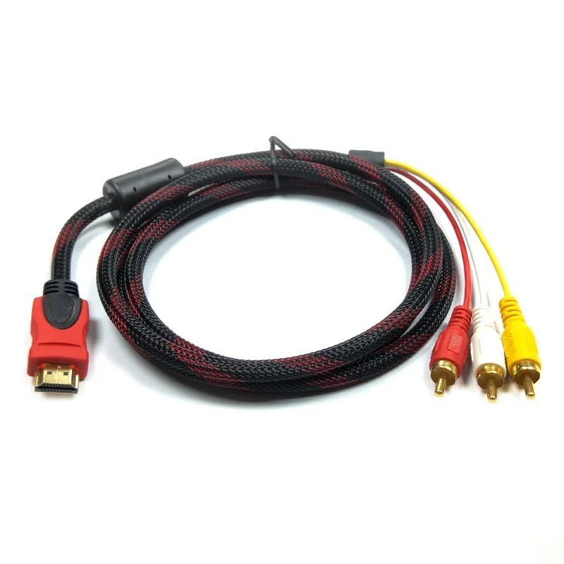 1080P HDMI Male To 3 RCA Video Audio AV Component Converter Adapter Cable HDTV