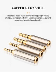 2.5mm 3.5mm Audio Jack Adapter Converter Gold Plated Headphone Mic Stereo Plug