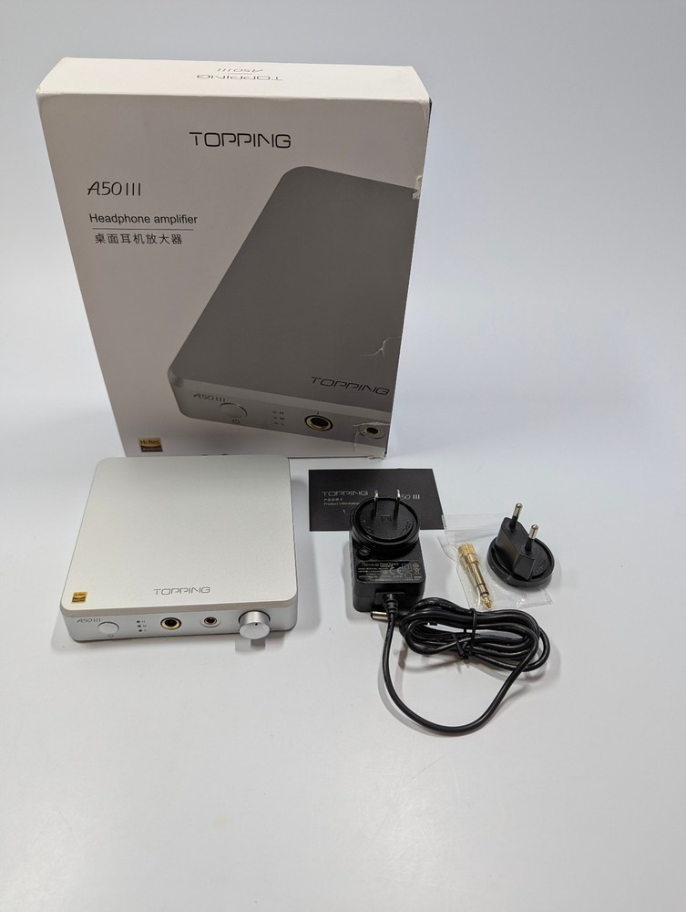 TOPPING A50 III Headphone Amplifier NFCA Preamp 4.4mm 6.35mm Silver Fast Ship