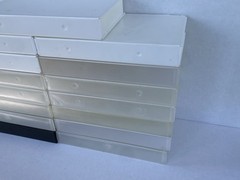 Lot Of 15 Vintage Empty VHS Plastic Clamshell Storage Cases Free Shipping!