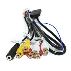 VIKNAN 20-pin RCA Output Cable for Android Car Radio Video Audio Adapter Cabl…
