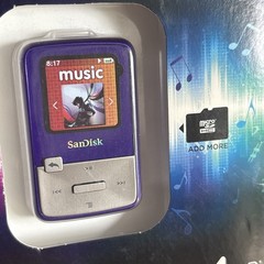 RARE SanDisk Sansa Clip Zip Primetime Purple 💜 (4 GB) Digital Media Player