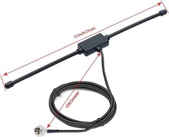 Indoor FM Radio Antenna With 4 Adapters, 75 Ohm for Home Stereo Receivers