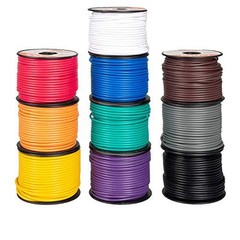 16 Gauge Primary Wire – 10 Roll Assortment Pack – 100 Ft of Copper Clad Aluminum