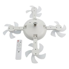 Adjustable LED Ceiling Fan Light with Remote Control for Living Room or Bedroom