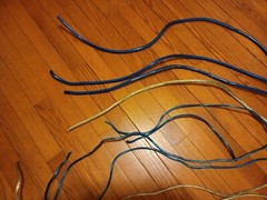 ROCKFORD FOSGATE 4 AWG 8 AWG BLUE SILVER POWER OR GROUND WIRE BLUE 48 + FEET