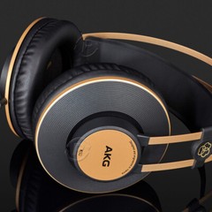 Genuine AKG K92 Over-Ear Closed-Back Monitor Studio Stereo Headphones Black/Gold