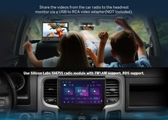 9″Car Stereo Android 14 Radio GPS DSP For RAM 1500 2013 2014 2015 2016 2017 2018