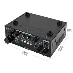 AK55 Stereo Audio Amplifier Max 450W Home 2 Channel with 2 Mic FM Radio USB AUX