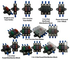 (3) 40 Amp Stack-able In-line Fuse Panel Distribution Block ATO/ATC & ATM/MIN