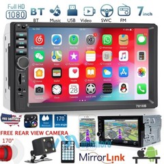 Double 2 Din 7″ IOS/Android 13 Car Stereo GPS Navi Radio Bluetooth CarPlay w/Cam