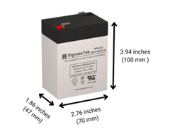 SigmasTek Battery Replacement Set of 2 for 6 Volt 4.5 Amp F1 SLA AGM 6V 4.5Ah