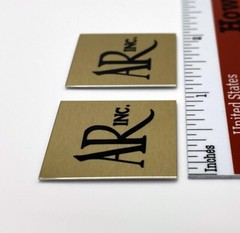 Small AR Inc. Acoustic Research Speaker Badge Logo Emblem Turntable PAIR