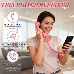 Retro Telephone Handset Mobile Phone Telephone Handset for Smartphones, Tablets