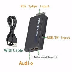 PS2 to HDMI Video Converter Adapter with 3.5mm Audio Output for HDTV Monitor US