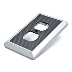 Oyaide Electric High Grade Outlet Base Plate WPC-Z Aluminum Carbon Body New