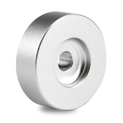 Silver 45 RPM Adapter 7 Inch Vinyl Record Player Turntable Solid Aluminum Dome