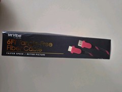 VIBE 6ft Tangle-Free Fiber Cable HDMI 1080 High Speed w/Ethernet 1080P BRAND NEW