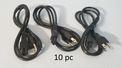 Lot of 10 Power Cord 3 Prong 4ft Mickey Mouse style Cable
