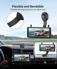 AUTO-VOX X8 Bracket Bendable Suction Cup Mount for Backup Camera, 360° Flexible