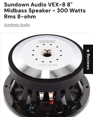 SUNDOWN AUDIO VEX84 8″ Pro Audio Midrange