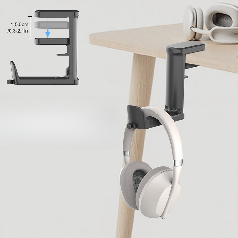 360° Gaming Headphone Hanger Display Stand Holder Hook Under Desk Headset Mount