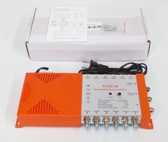 Tv Antenna Amplifier, Adjustable Gain, A112C 4G LTE Low Noise 1 Input 12 Outputs