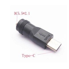 DC Power Adapter 5.5 x 2.1mm Female to Micro USB Mini Type C Male Converter Plug
