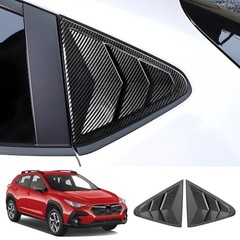 Chrome Carbon Fiber Style Car Rear Side Louvers Window Trim Panel for Subaru