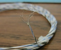 25 feet 26 AWG stranded Silver Plated PTFE Wire White Blue Black 19 strand