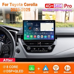 12.5 inch Screen Android Car Radio For Toyota Corolla 2023-2025 Carplay WiFi GPS