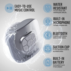 Shower Speaker Bluetooth Waterproof with Suction Cup – 10 Hours Playtime/Built-I