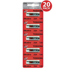 Toshiba A23 Battery 12Volt 23AE 21/23 GP23 23A 23GA MN21 (20 Batteries)