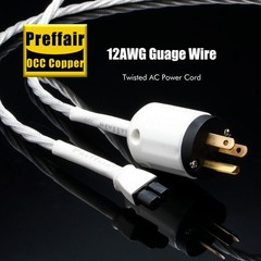 EU/US Version to Figure 8 Power Cord OCC Copper Silver Plated Conductor