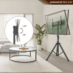 Universal Outdoor Tripod TV Stand with Mount Tilt Adjustable up to 70″