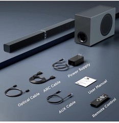 MZEIBO Sound Bar with Subwoofer, 120W Soundbar for Smart TV
