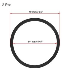 uxcell Black 6.5 Inch EVA Foam Speaker Edge Surround Rings Replacement Parts…