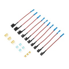 12V Car Add-a-Circuit Fuse Adapter 10pcs Set Standard Mini Tap Blade Holder