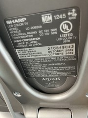 Sharp 20″ Flat Screen Color TV LC-20B2UA TV Tested. 4:3. 480 P. Good For Gaming