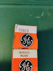 Set of 4 Vintage NOS RCA Electronic Tubes 6JE6C/6LQ6 in Original Box + GE 15MF8