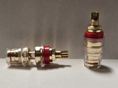 (5 Pairs) High Quality Gold plated 4mm Banana Jack Binding Post Tube Amp speaker