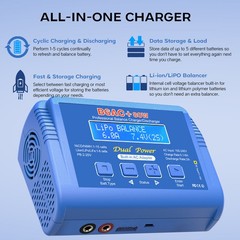 B6AC 80W Lipo Battery Balance Charger 6Amp Discharger, RC Hobby Battery Charger