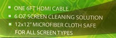 6 FT HDMI 24K GOLD PLATED CABLE 3-IN-1 TV COMBO KIT MICROFIBER CLOTH