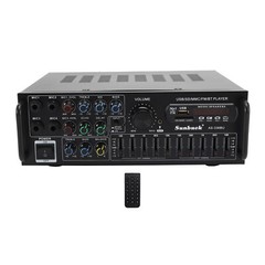 🔥Sunbuck 110V 2000W 2CH EQ Bluetooth Stereo Amplifier Support USB Disk SD Card