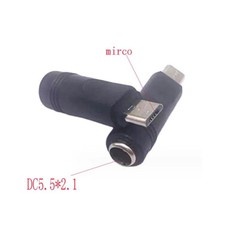 DC Power Adapter 5.5 x 2.1mm Female to Micro USB Mini Type C Male Converter Plug